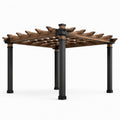Pérgola de Madera de Pino y Acero Galvanizado para Exterior 300x300x220 cm