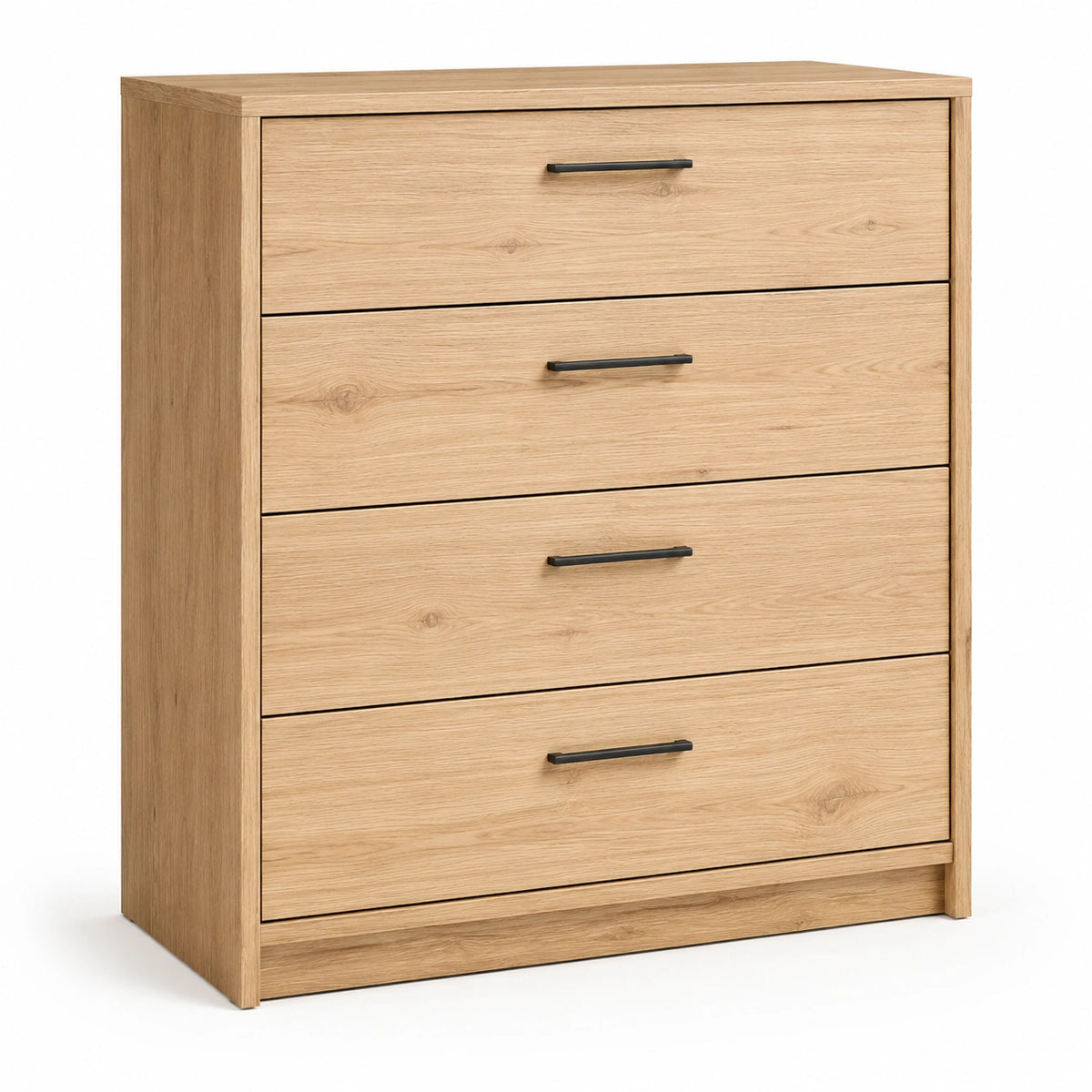 Cajonera de 4 cajones de madera de roble 80x40x90 cm