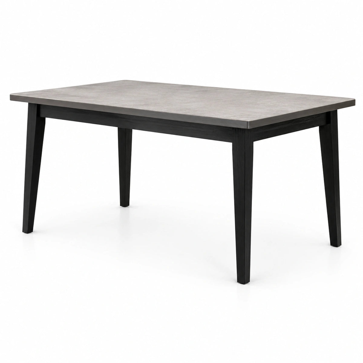 Mesa de comedor de fibra de densidad media y madera color gris y negro 140x80x75 cm