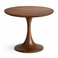 Mesa redonda de madera de nogal 90 cm