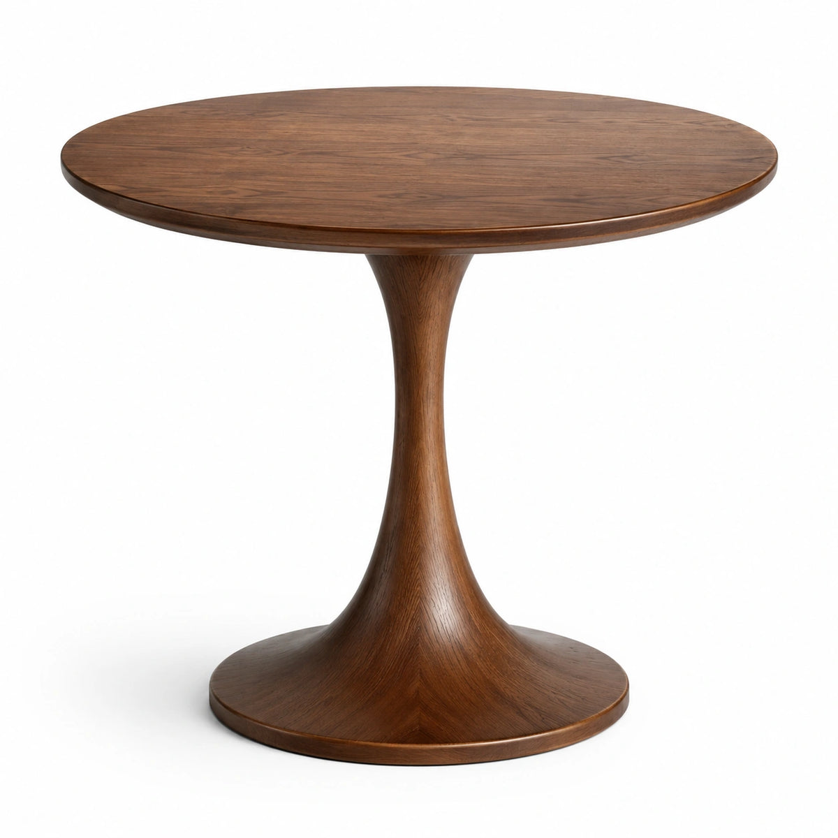 Mesa redonda de madera de nogal 90 cm